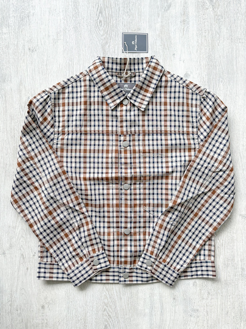 Nigel Cabourn Japanese S Type 1 Jacket Beige Checked - House Of Huntington