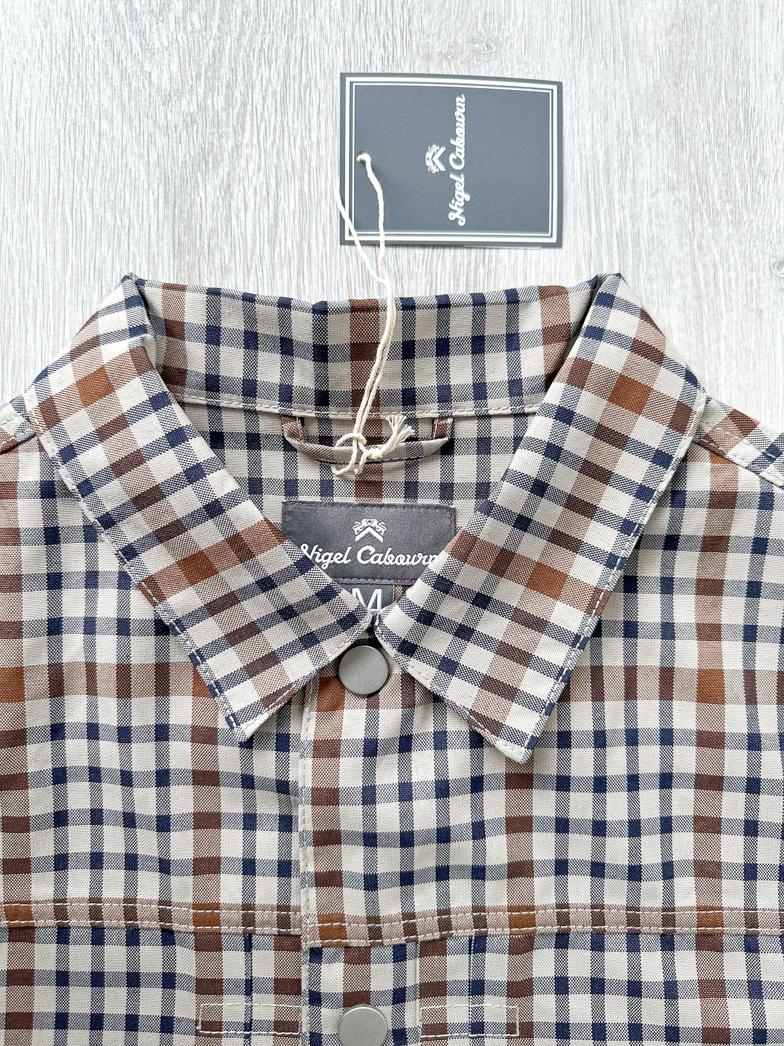 Nigel Cabourn Japanese S Type 1 Jacket Beige Checked - House Of Huntington