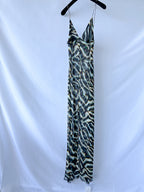 Rat and Boa – Astra – Chiffon-Tunika-Maxikleid mit Animalprint