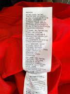 Robe courte évasée en taffetas rouge à col en cœur Alexander McQueen