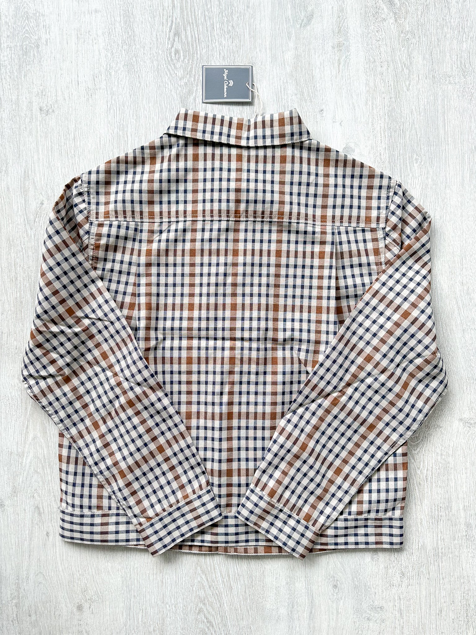 Nigel Cabourn Japanese S Type 1 Jacket Beige Checked - House Of Huntington