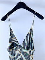 Rat and Boa – Astra – Chiffon-Tunika-Maxikleid mit Animalprint