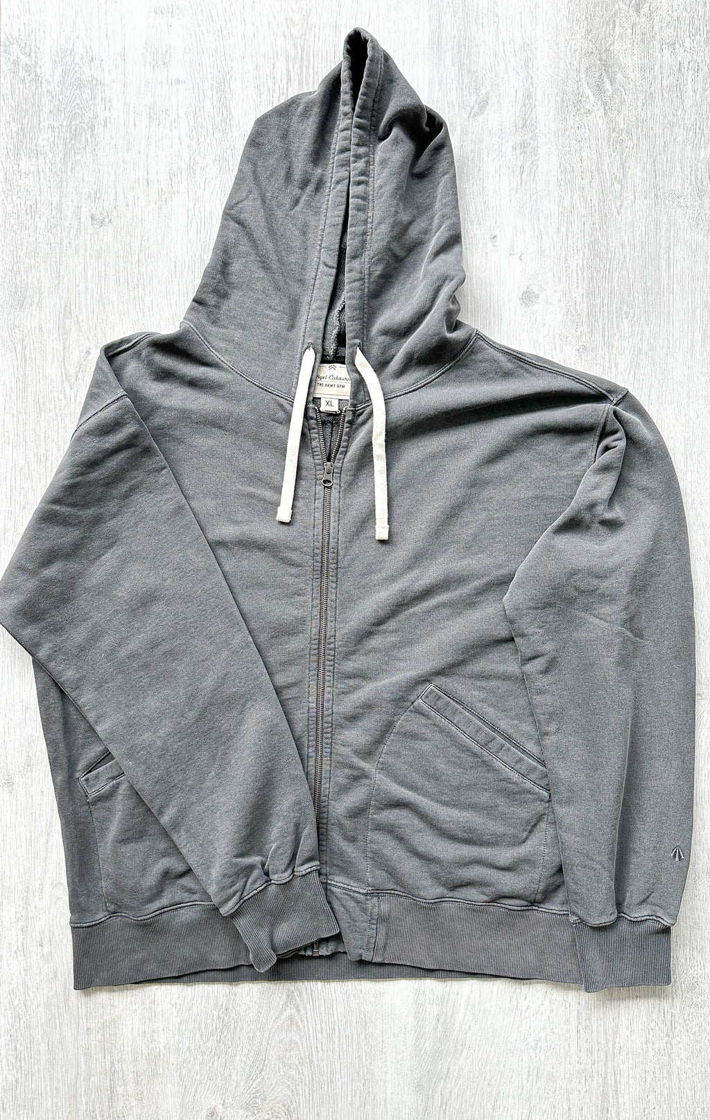 Nigel Cabourn Black Embroidered Arrow Zip Hoodie Jacket - House Of Huntington