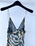 Rat and Boa – Astra – Chiffon-Tunika-Maxikleid mit Animalprint