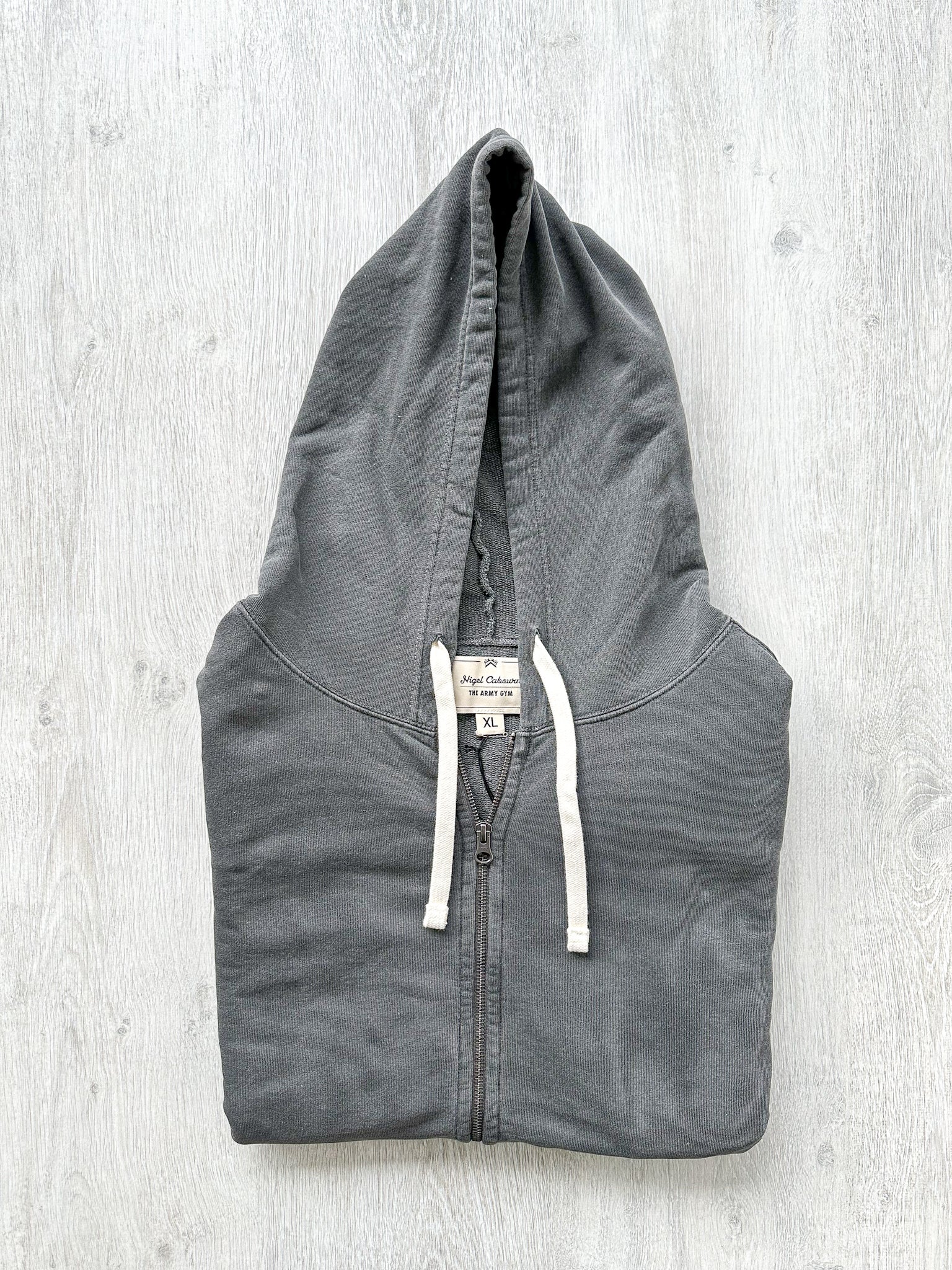 Nigel Cabourn Black Embroidered Arrow Zip Hoodie Jacket - House Of Huntington