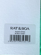 Rat and Boa Grünes Azzara-Maxikleid aus Satin mit Drapierung
