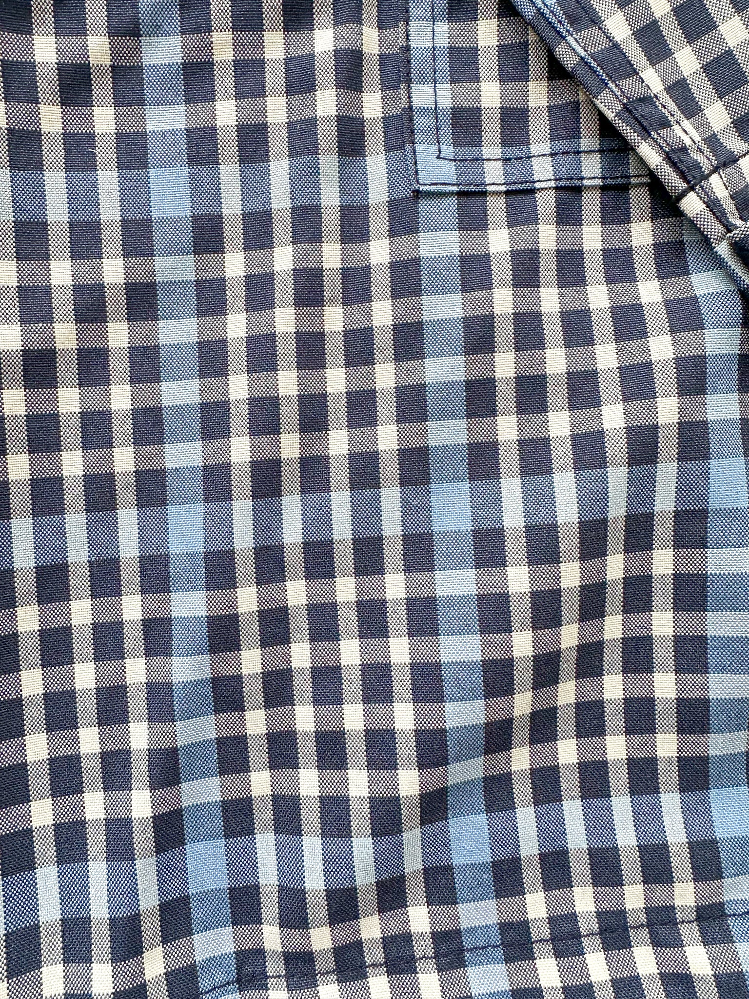 Nigel Cabourn Smock Jacket Blue Checked Blue - House Of Huntington