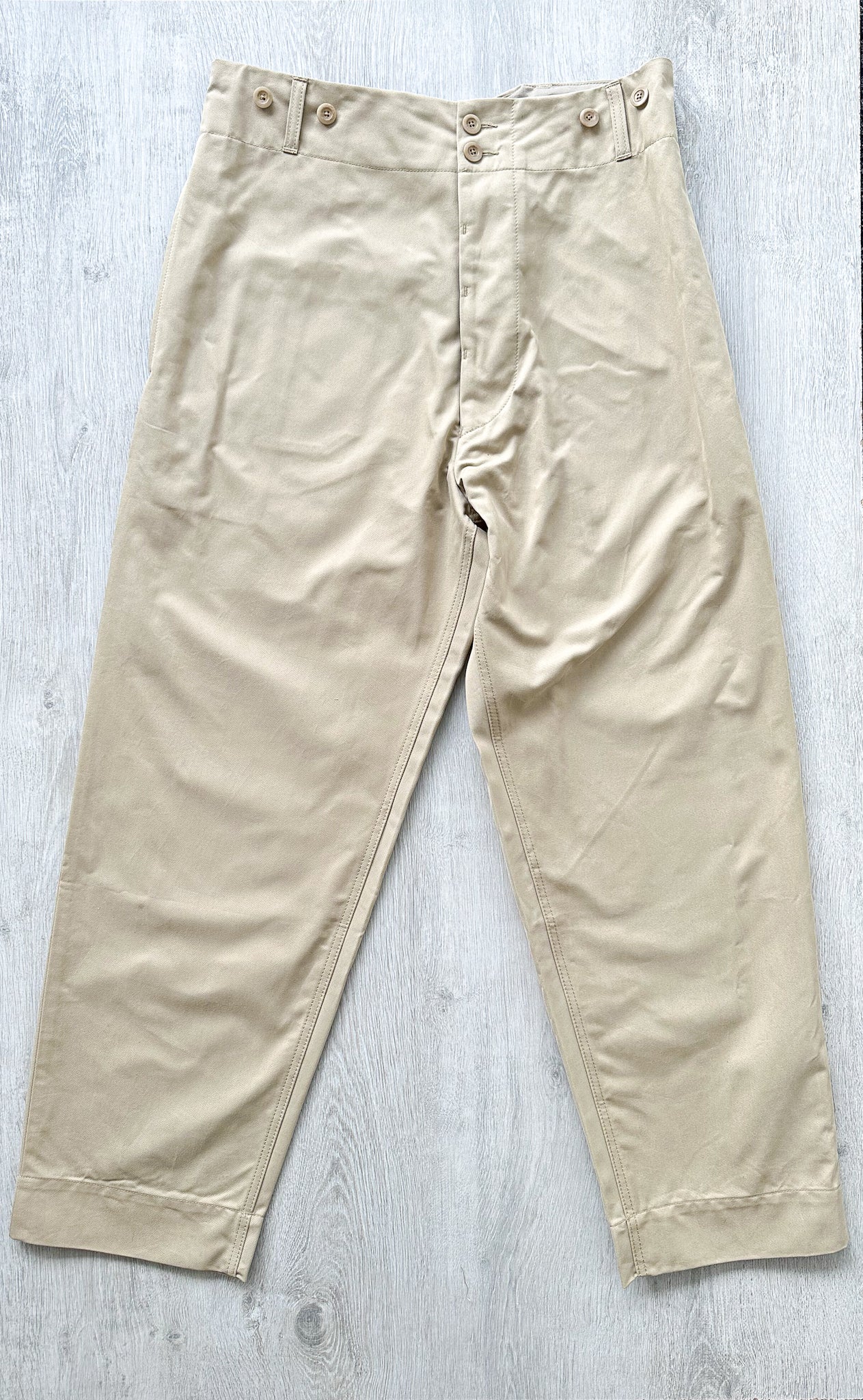 Nigel Cabourn P-6 Farm Pant Twill Cotton in Beige - House Of Huntington