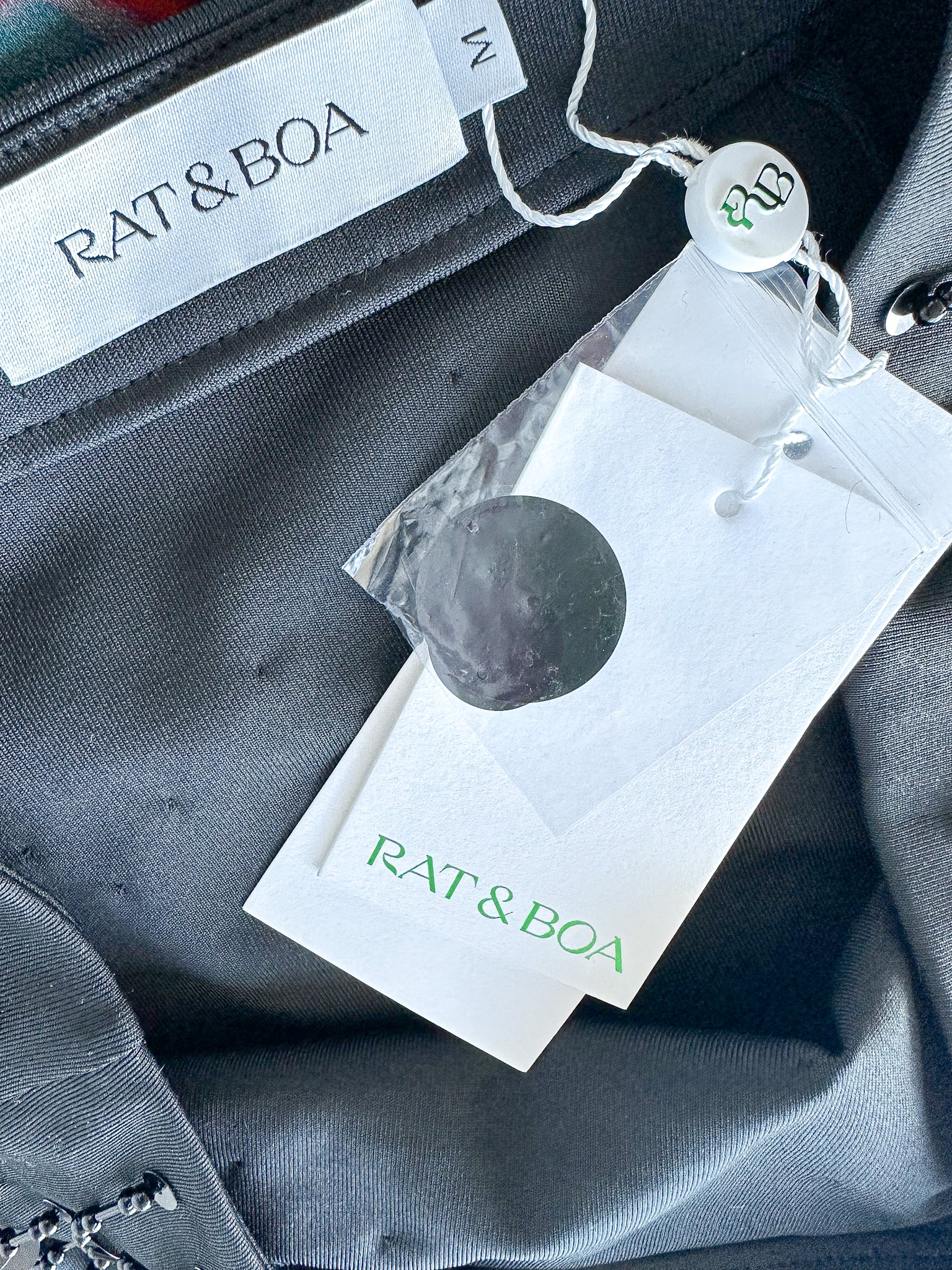 Rat and Boa Celina Black Sequinned Beaded Drip Disco Mini Skirt