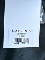 Rat and Boa Celina Black Sequinned Beaded Drip Disco Mini Skirt