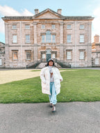 Nina Ricci White Duck Down Puffer Padded Logo Oversized Coat