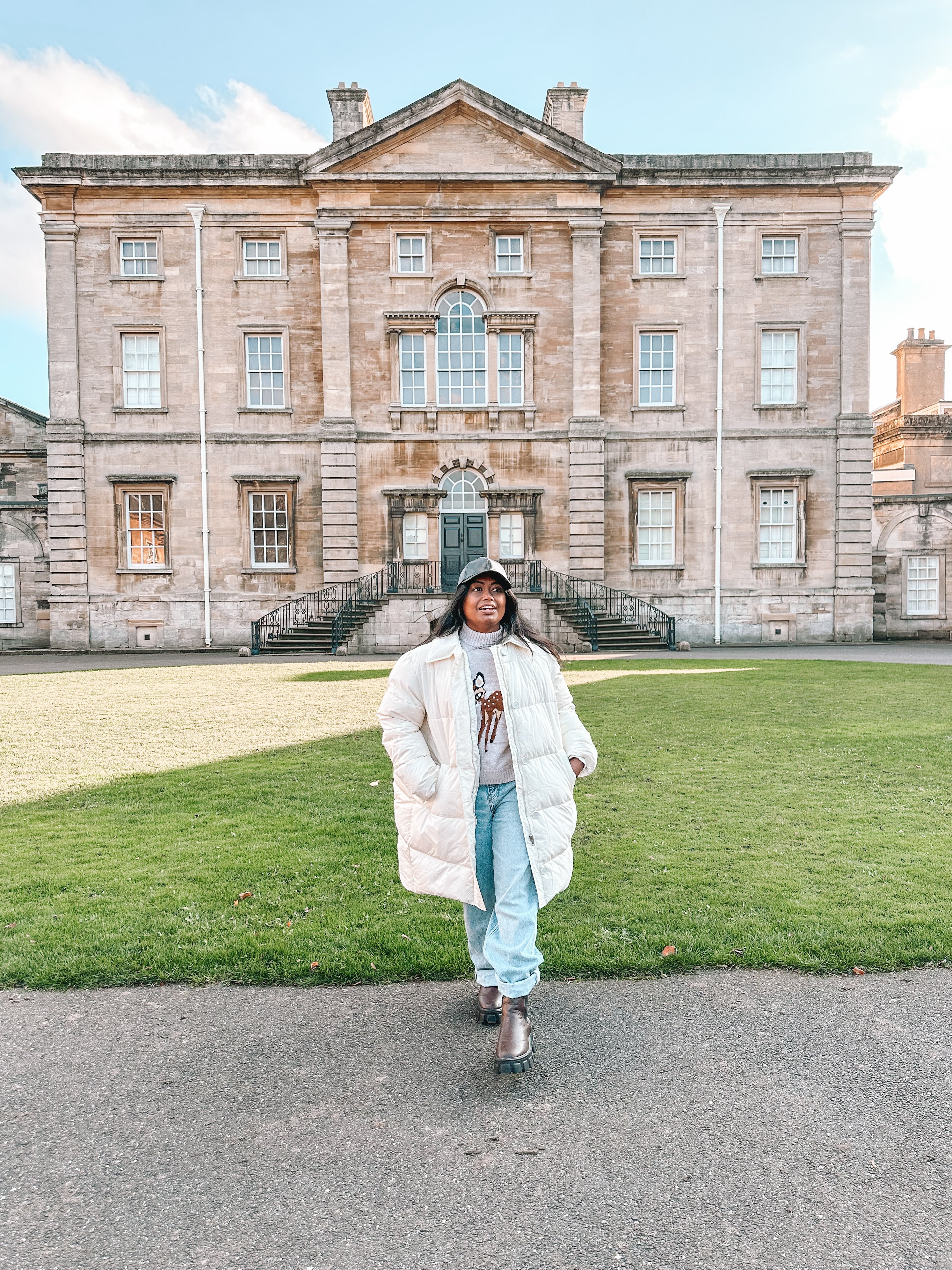 Nina Ricci White Duck Down Puffer Padded Logo Oversized Coat