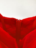 Giambattista Valli – Rotes Tüllkleid mit Herzausschnitt