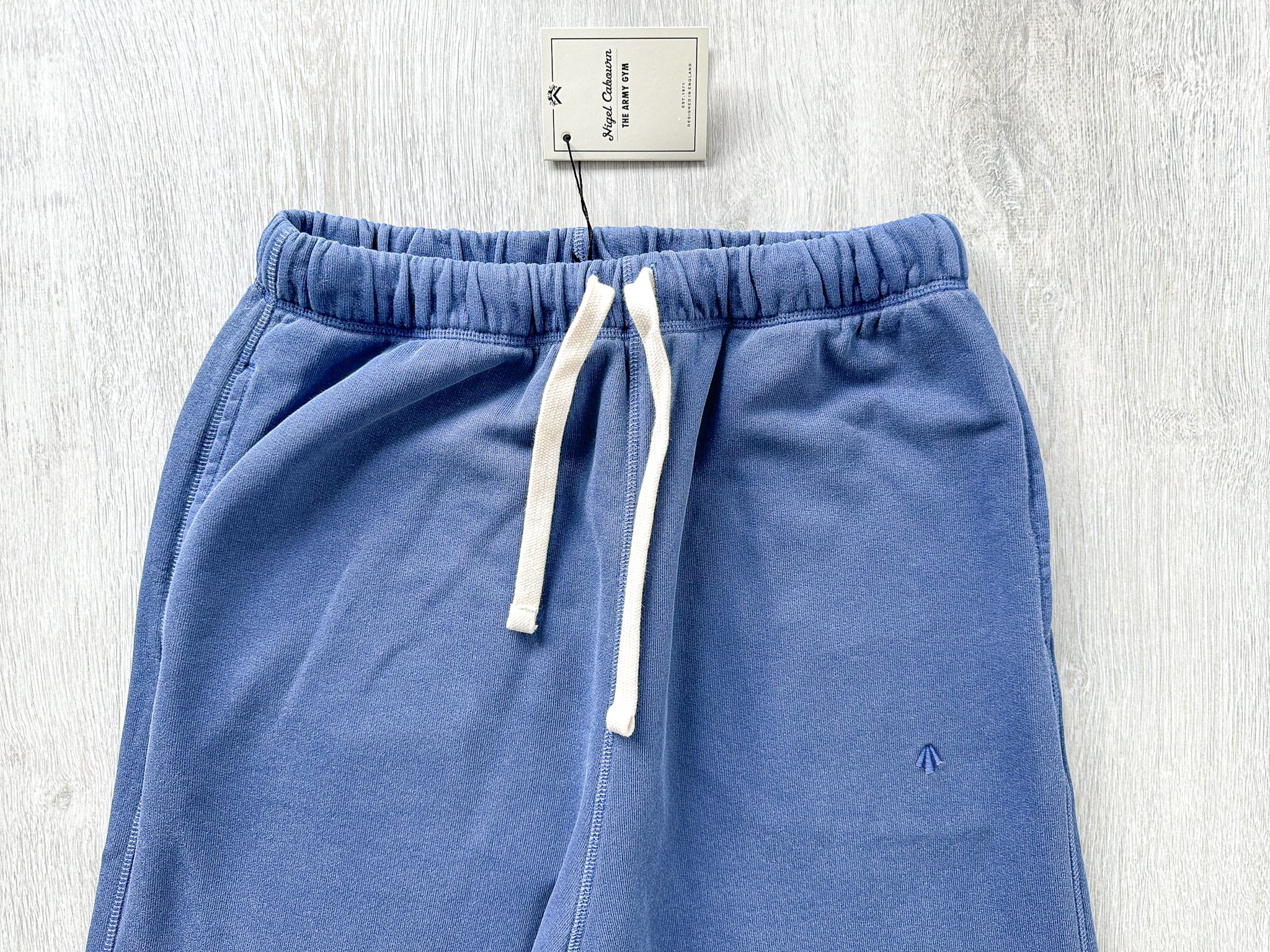 Nigel Cabourn Sweatpants Denim Blue Jogging Bottom - House Of Huntington