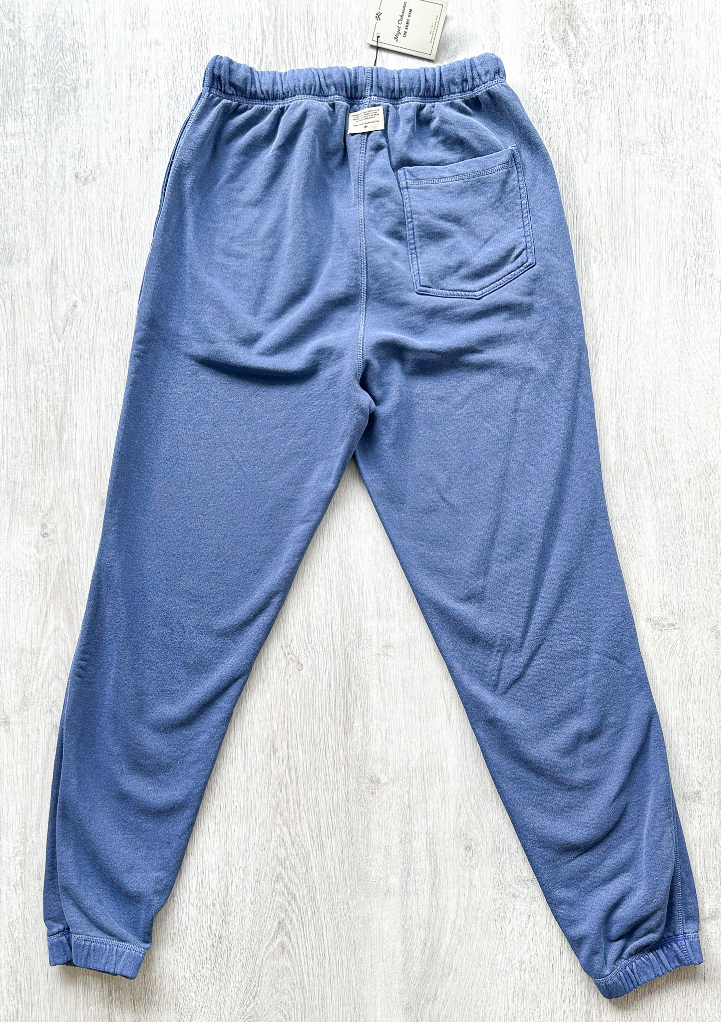 Nigel Cabourn Sweatpants Denim Blue Jogging Bottom - House Of Huntington