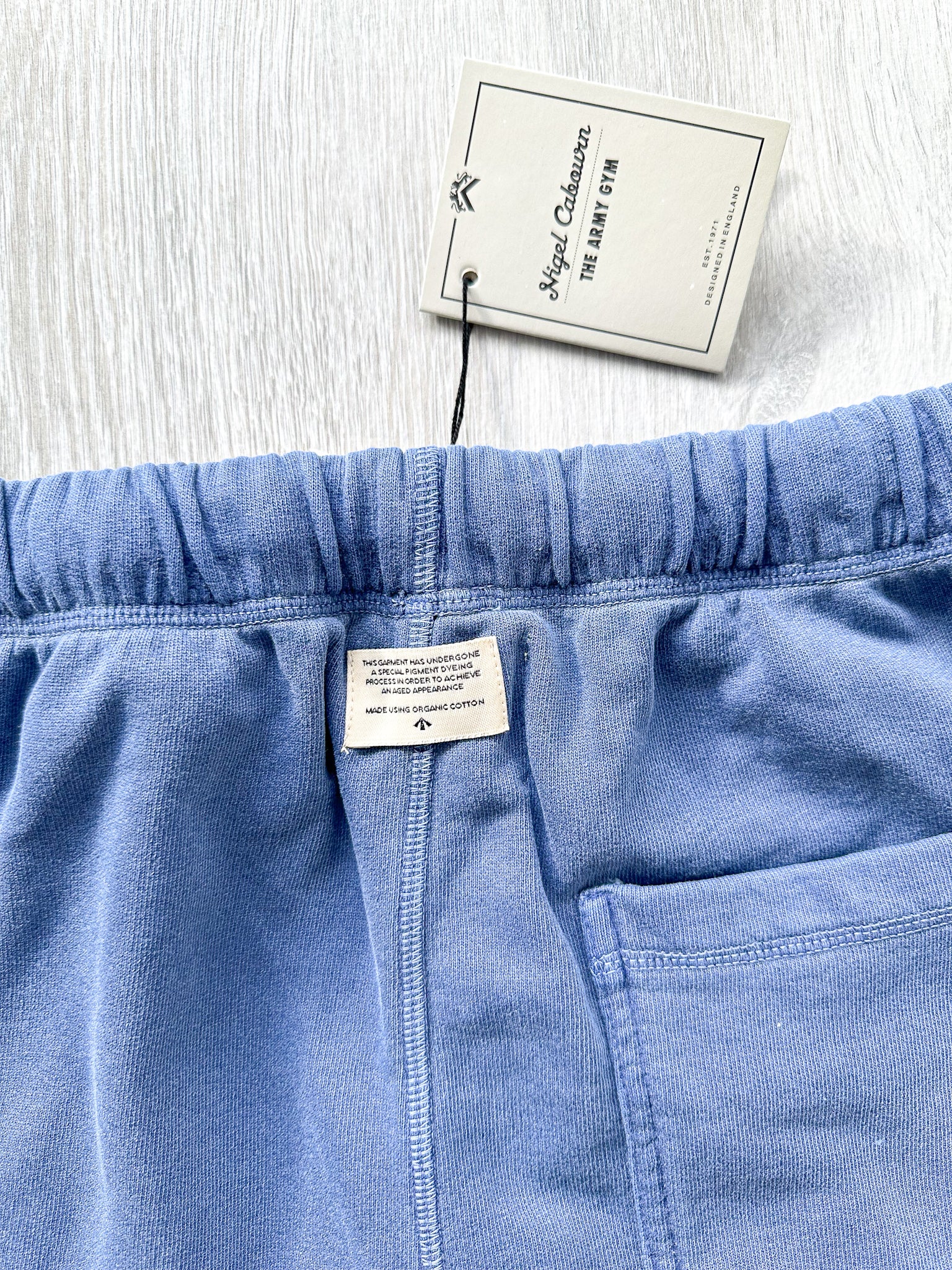 Nigel Cabourn Sweatpants Denim Blue Jogging Bottom - House Of Huntington