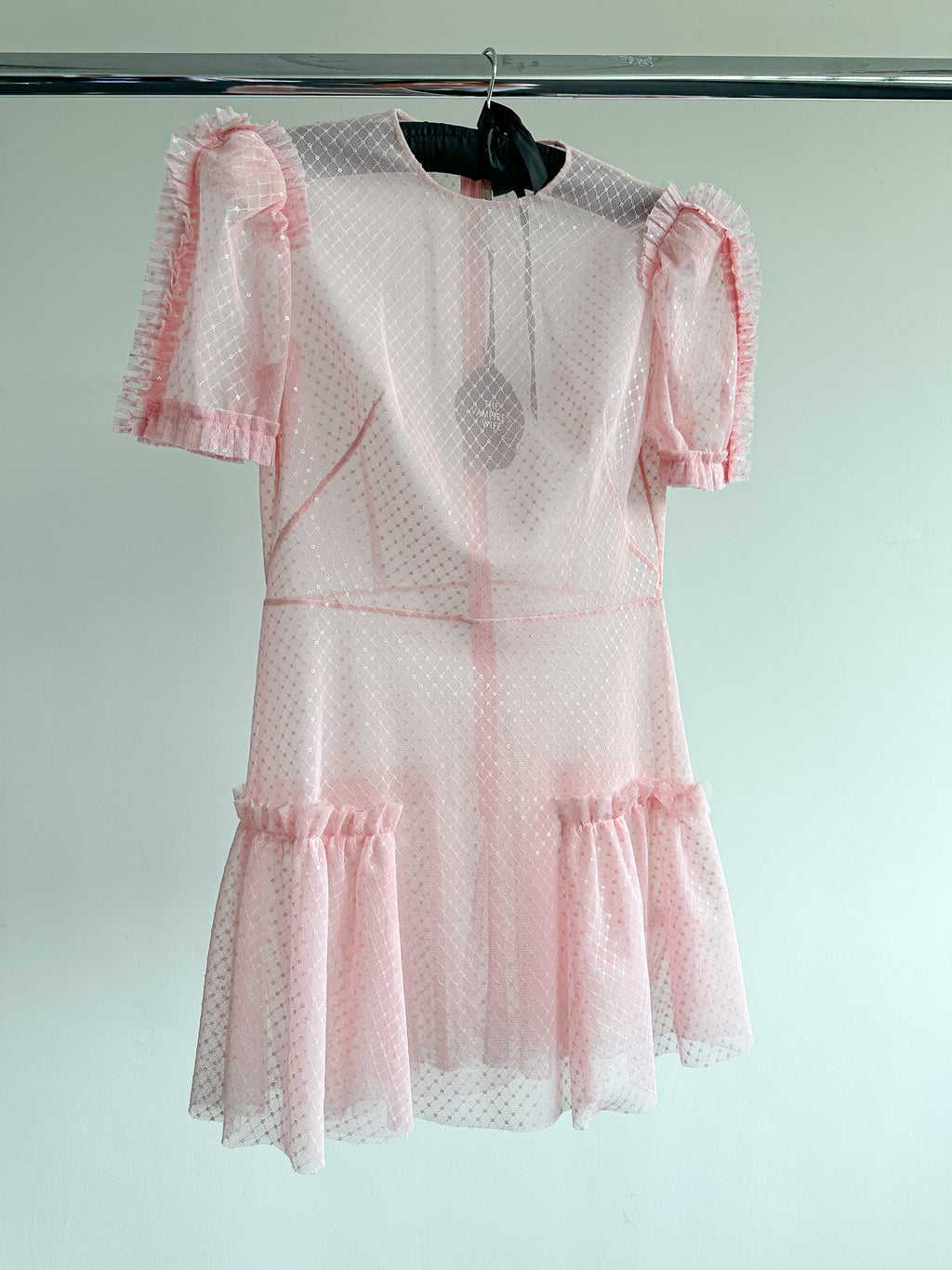 The Vampire's Wife The Fairy Goddess Pink Embellished Tulle Mini Dress - House Of Huntington