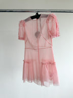The Vampire's Wife The Fairy Goddess Pink Embellished Tulle Mini Dress - House Of Huntington