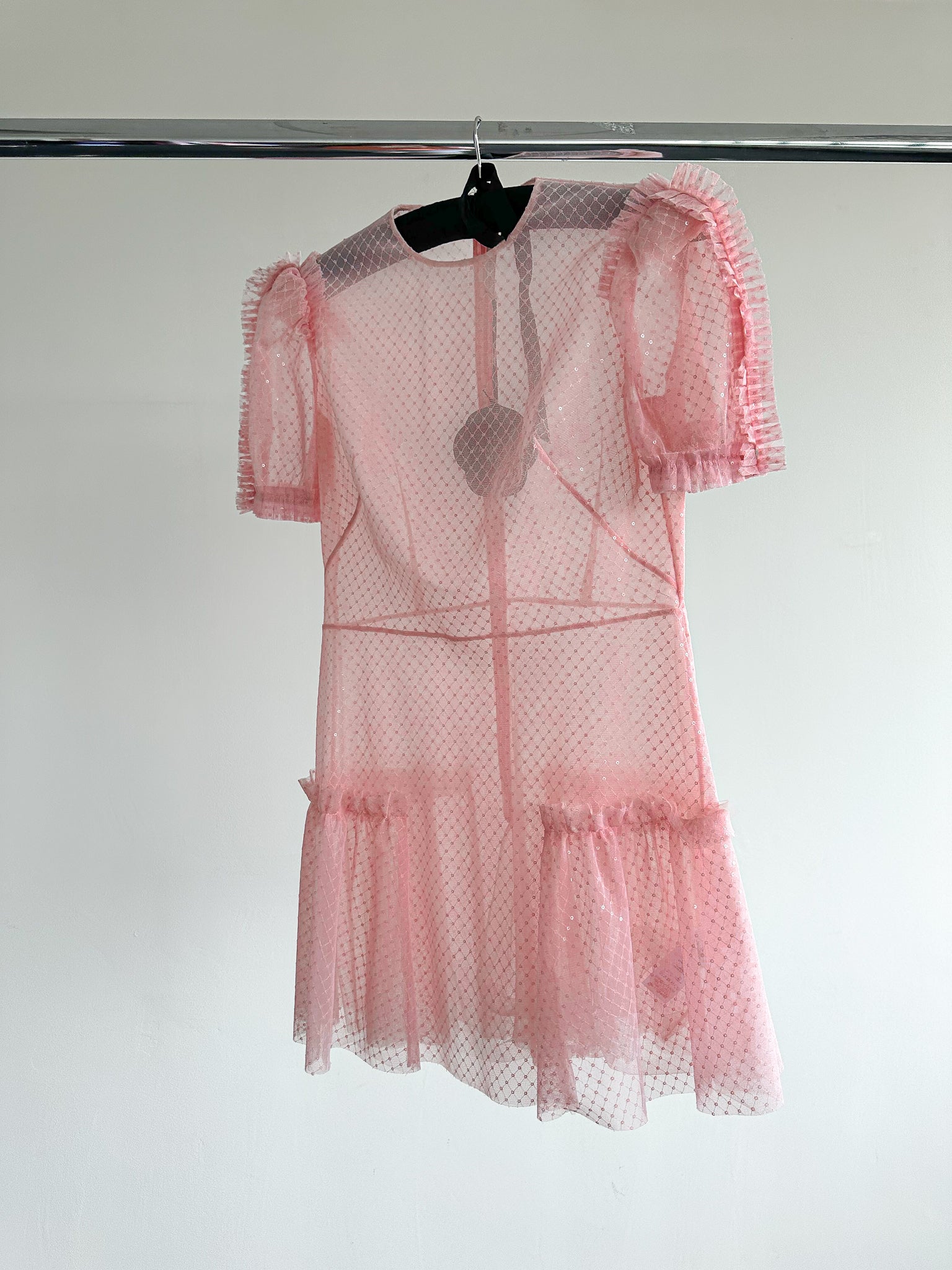 The Vampire's Wife The Fairy Goddess Pink Embellished Tulle Mini Dress - House Of Huntington