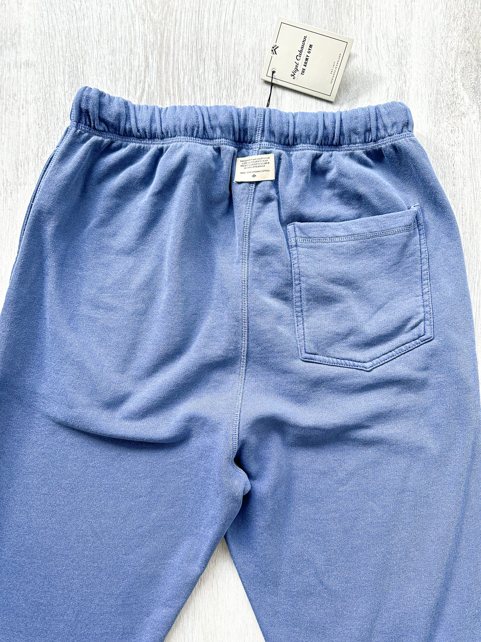 Nigel Cabourn Sweatpants Denim Blue Jogging Bottom - House Of Huntington