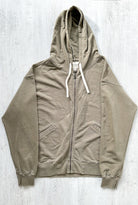 Nigel Cabourn USMC Green Embroidered Arrow Zip Hoodie Jacket - House Of Huntington