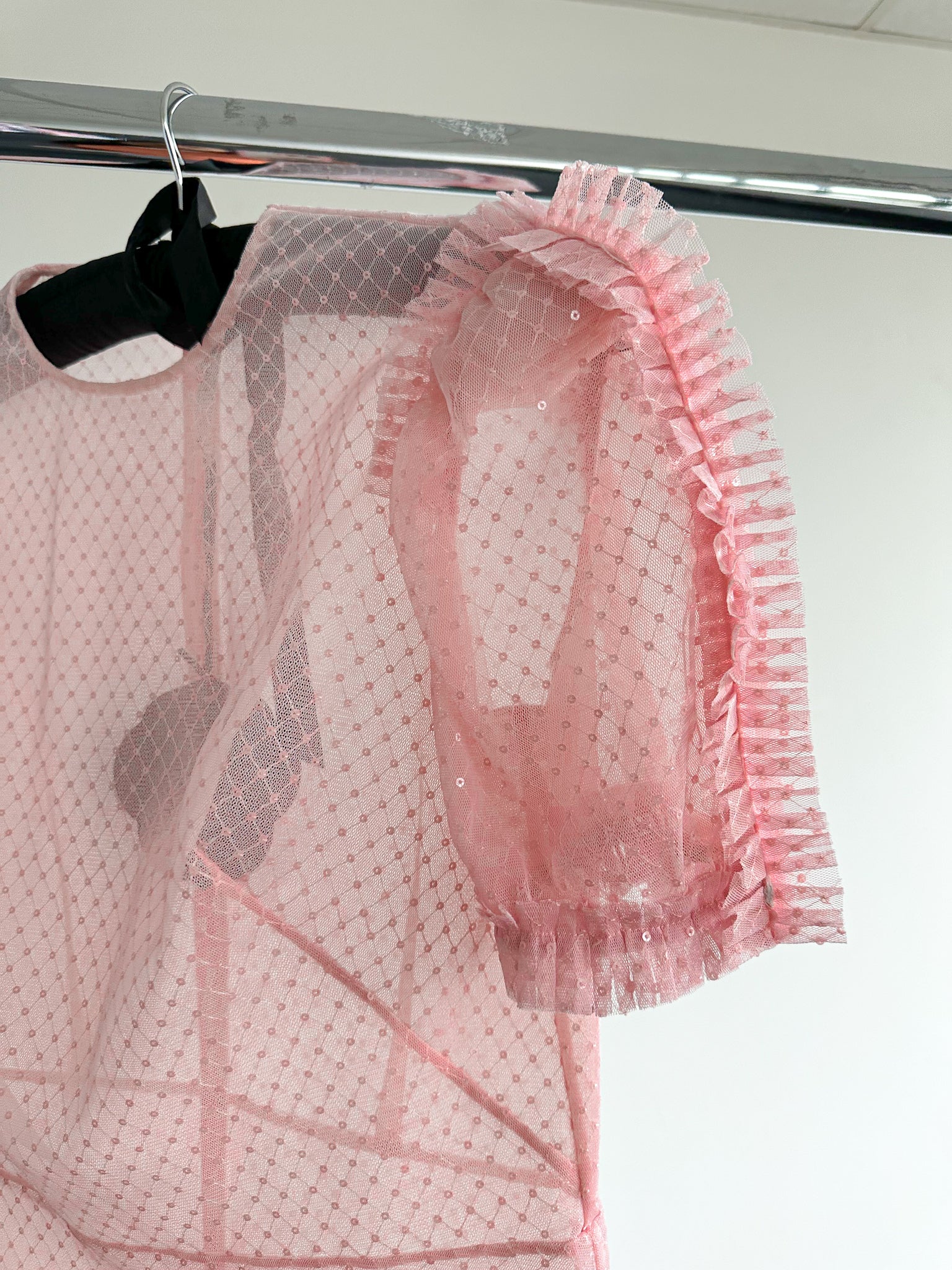 The Vampire's Wife The Fairy Goddess Pink Embellished Tulle Mini Dress - House Of Huntington