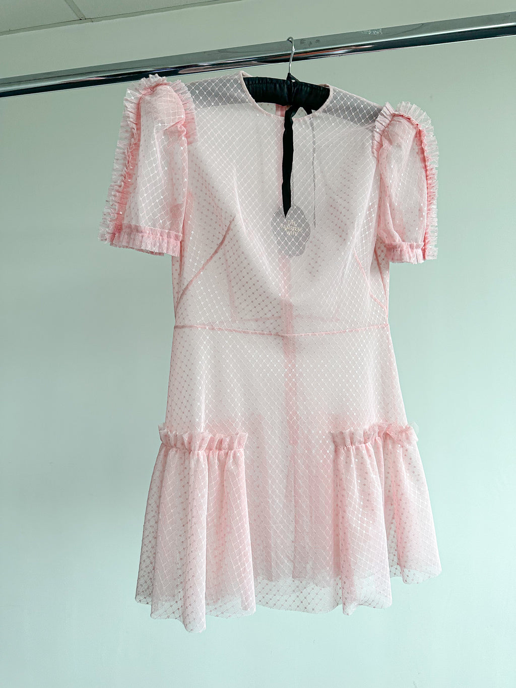 The Vampire's Wife The Fairy Goddess Pink Embellished Tulle Mini Dress - House Of Huntington