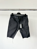 Saint Laurent Black Denim Cut Off Shorts