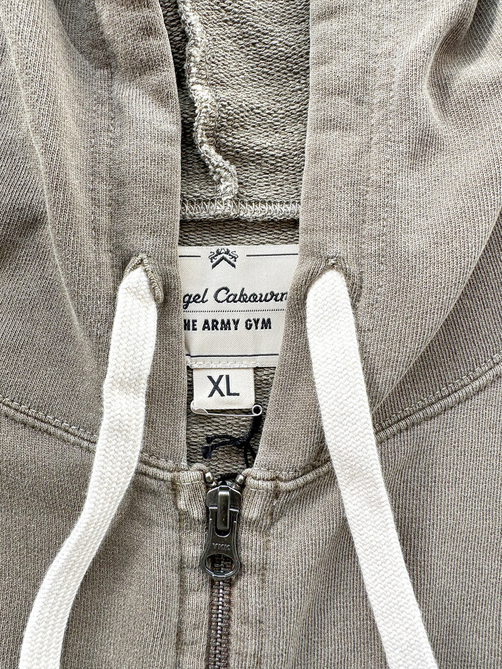 Nigel Cabourn USMC Green Embroidered Arrow Zip Hoodie Jacket - House Of Huntington