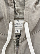 Nigel Cabourn USMC Green Embroidered Arrow Zip Hoodie Jacket - House Of Huntington