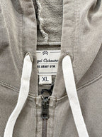 Nigel Cabourn USMC Green Embroidered Arrow Zip Hoodie Jacket - House Of Huntington