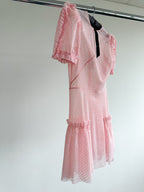 The Vampire's Wife The Fairy Goddess Pink Embellished Tulle Mini Dress - House Of Huntington