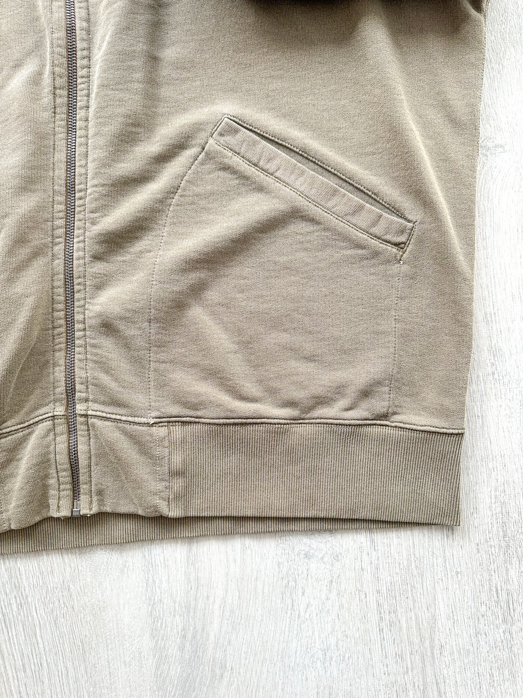 Nigel Cabourn USMC Green Embroidered Arrow Zip Hoodie Jacket - House Of Huntington