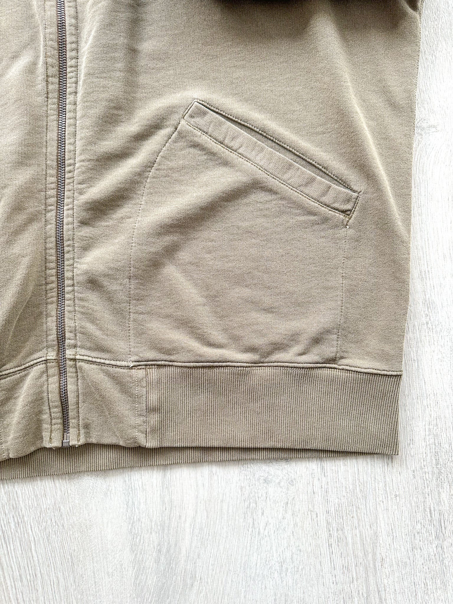 Nigel Cabourn USMC Green Embroidered Arrow Zip Hoodie Jacket - House Of Huntington