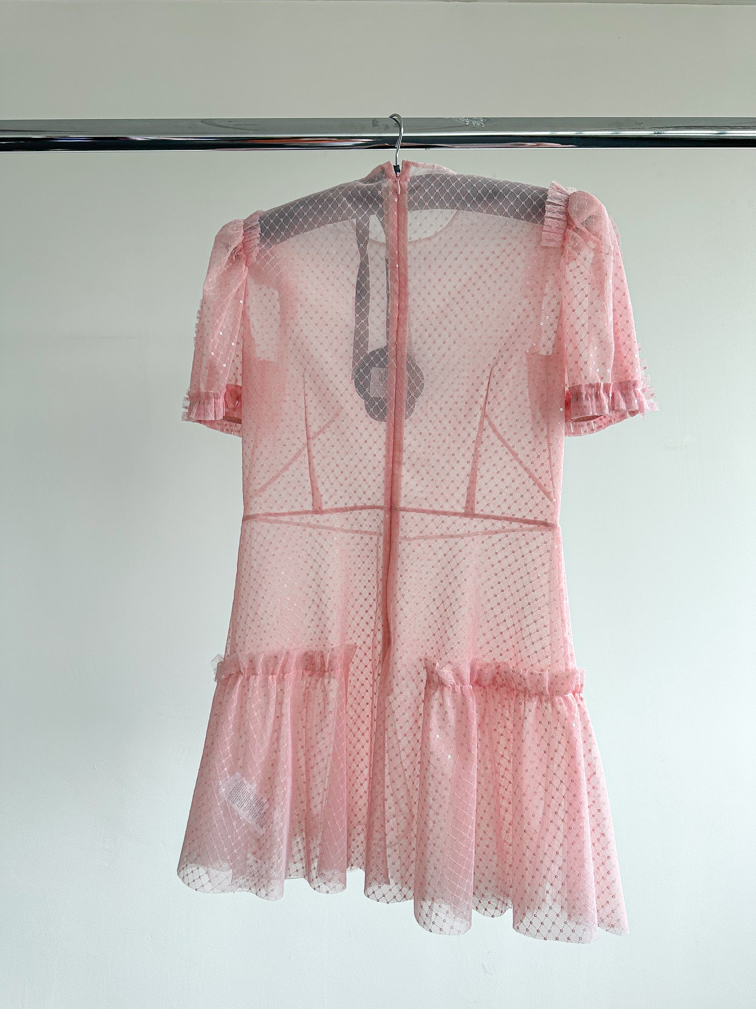 The Vampire's Wife The Fairy Goddess Pink Embellished Tulle Mini Dress - House Of Huntington