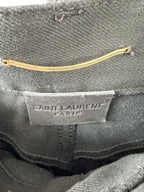 Saint Laurent Black Denim Cut Off Shorts
