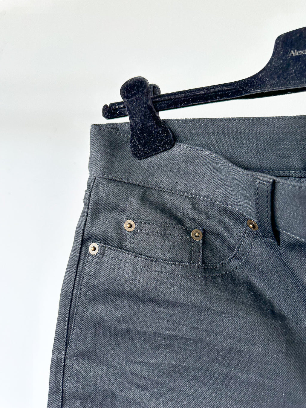 Saint Laurent Black Denim Cut Off Shorts