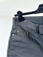 Saint Laurent Black Denim Cut Off Shorts