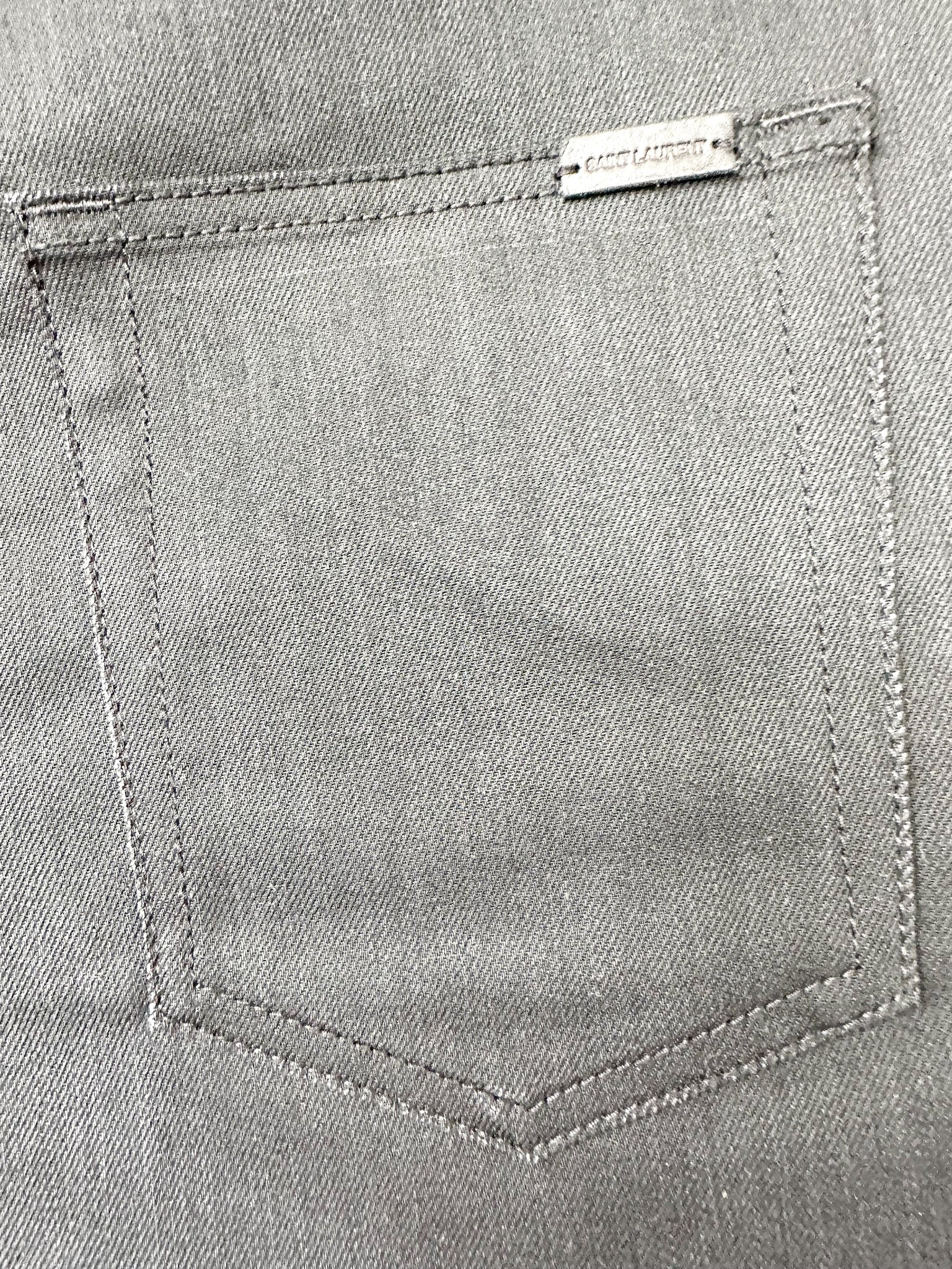 Saint Laurent Black Denim Cut Off Shorts