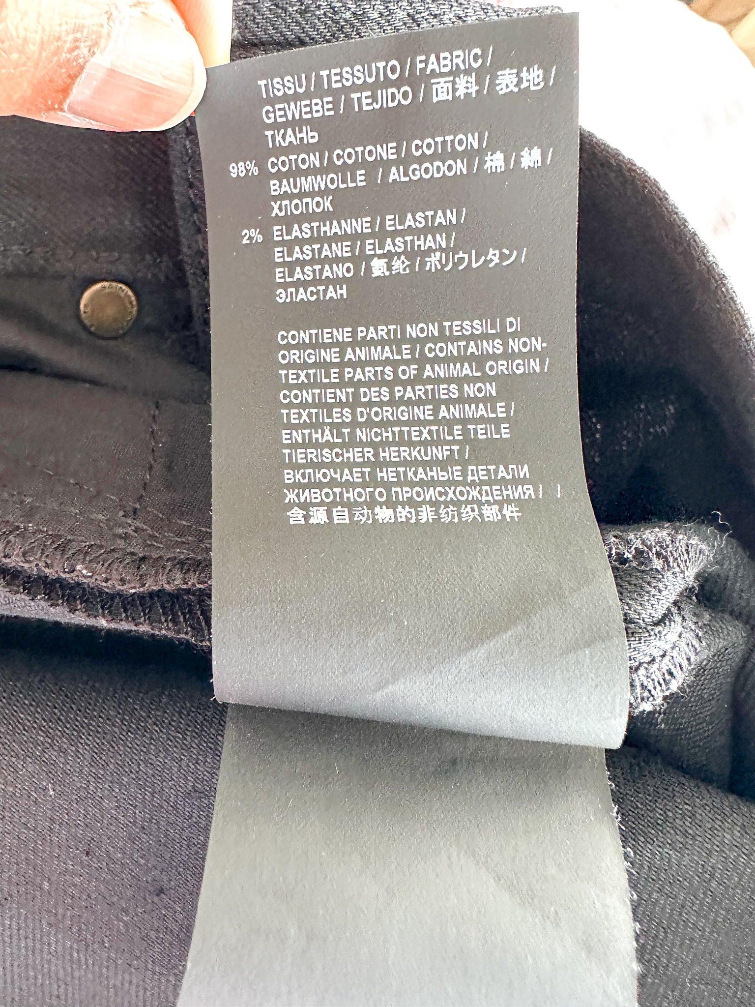 Saint Laurent Black Denim Cut Off Shorts