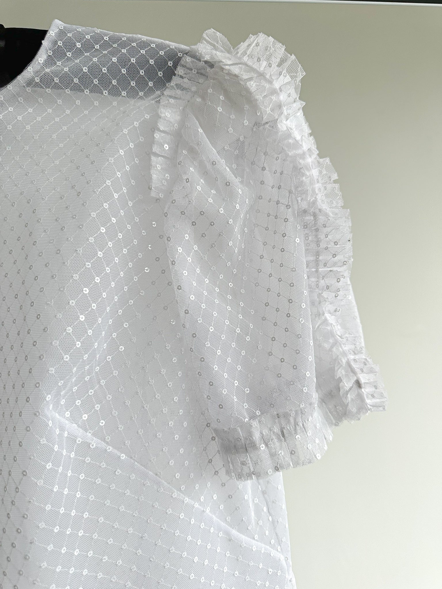 The Vampire's Wife The Fairy Goddess White Embellished Tulle Mini Dress - House Of Huntington