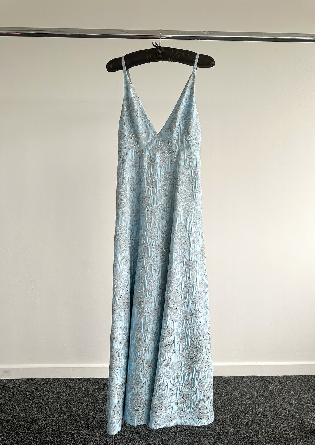 The Vampire's Wife Blue Glinda Floral Brocade - House Of Huntington