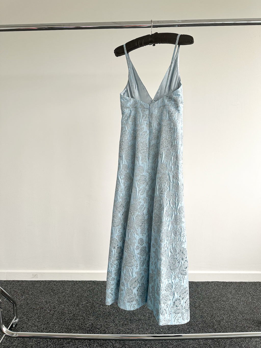 The Vampire's Wife Blue Glinda Floral Brocade - House Of Huntington