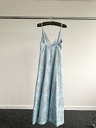 The Vampire's Wife Blue Glinda Floral Brocade - House Of Huntington