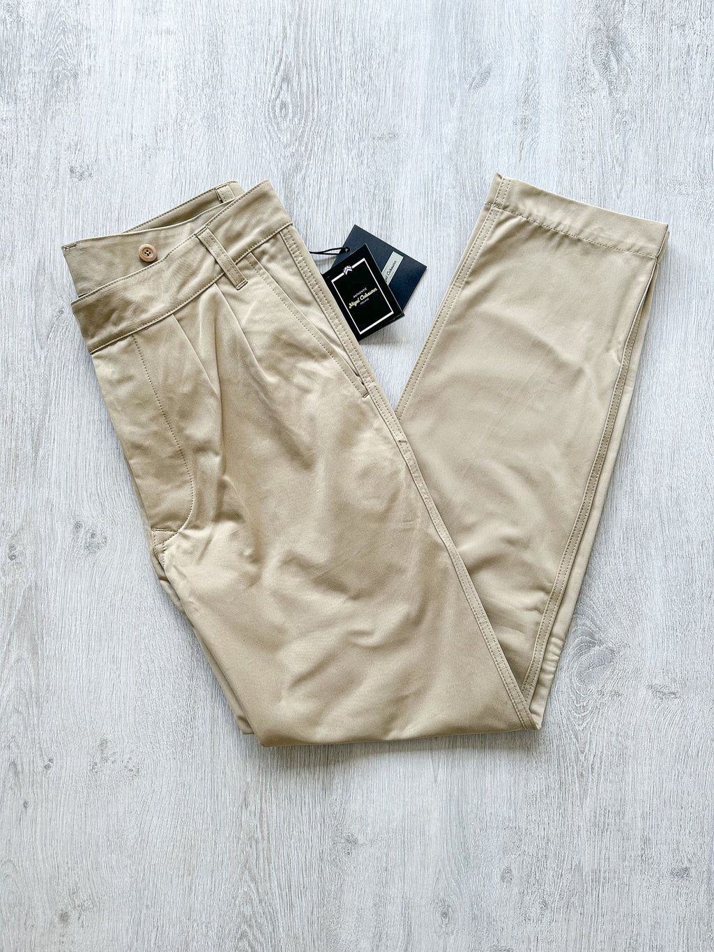 Nigel Cabourn Chino Beige P-2 Slim Tapered Drill Pants Trousers - House Of Huntington