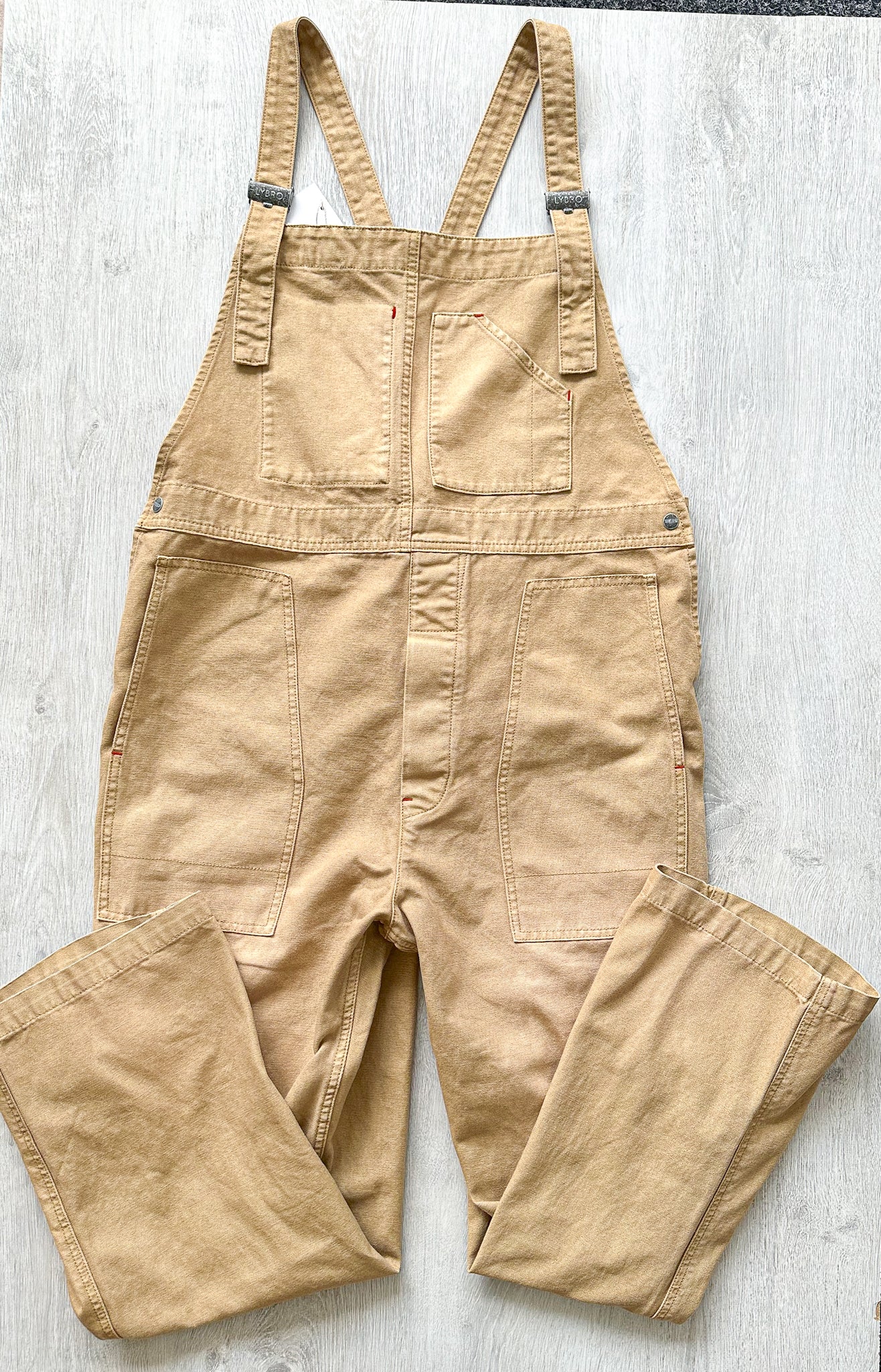 Nigel Cabourn Lybro Cotton Canvas Dungarees In Tan - House Of Huntington