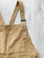 Nigel Cabourn Lybro Cotton Canvas Dungarees In Tan - House Of Huntington
