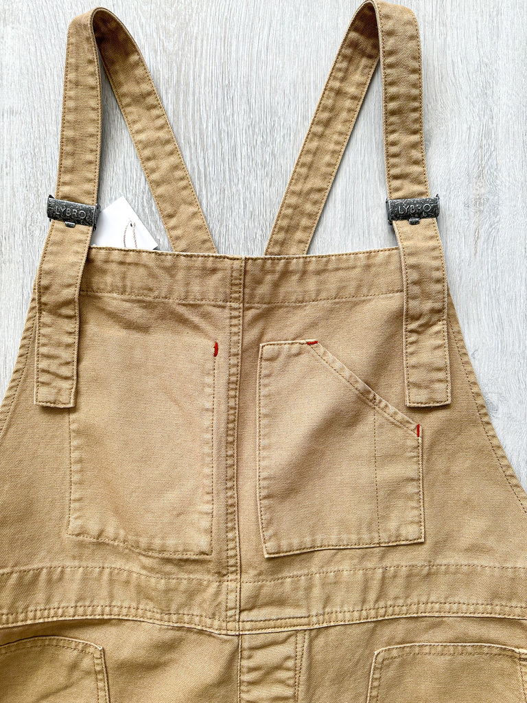 Nigel Cabourn Lybro Cotton Canvas Dungarees In Tan