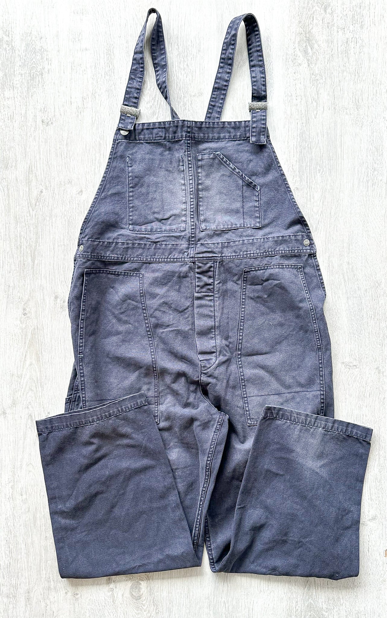 Nigel Cabourn Lybro Cotton Canvas Dungarees Navy Blue - House Of Huntington