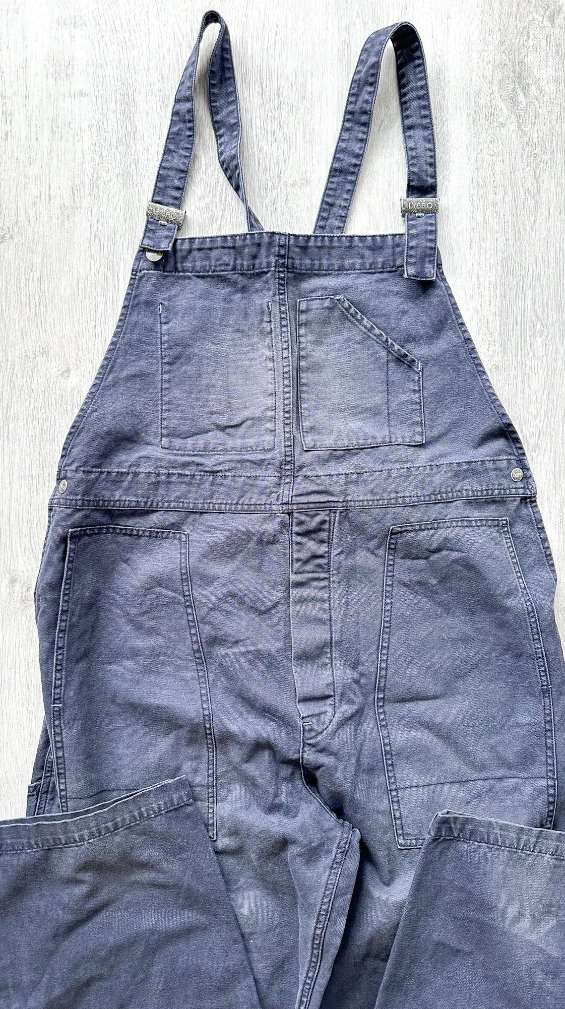 Nigel Cabourn Lybro Cotton Canvas Dungarees Navy Blue - House Of Huntington